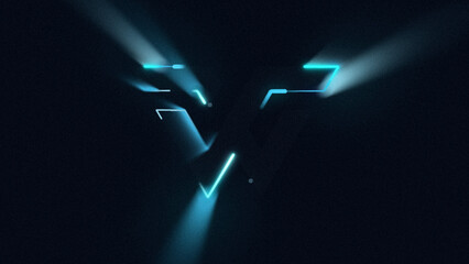 Outline Glow Light Logo Reveal Animation Wide