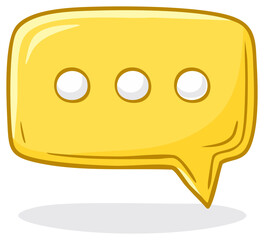 Fototapeta premium Doodle Style Speech Bubble With Ellipsis Waiting Message Conversation Communication