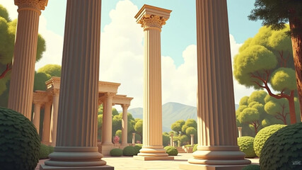 columns of the ancient temple