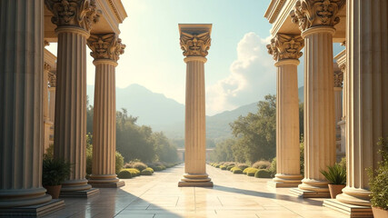 columns of the ancient temple