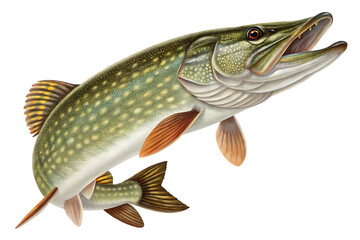Northern Pike Fish On AI generated by PNG