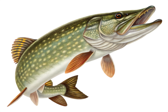 Northern Pike Fish  On AI generated by PNG