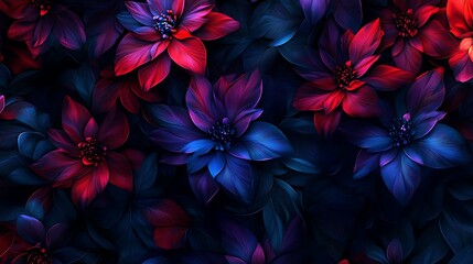 Luxurious leather sofa with rich blooming floral backdrop high resolution picture