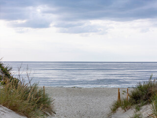 Morze Bałtyckie, widok z wydmy na morze