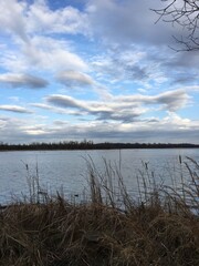 clouds over the lake