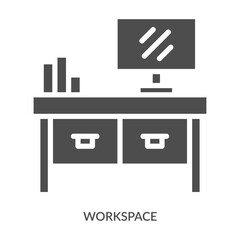 Workspace Icon Line Style. Design Vector Illustration