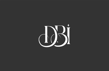 Initial DBI letter logo design. Elegant Monogram Logo Design with Decorative Elements and Typography