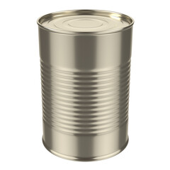 Steel Food Can isolated on transparent background