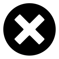 X-mark Icon isolated on transparent background