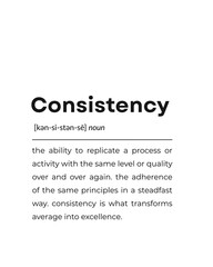 Consistency Definition Wall Art – Motivational Printable Quote, Minimalist Office Decor, Digital Download