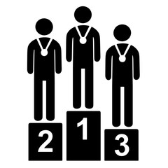 Podium Icon isolated on transparent background