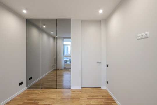 Wardrobe and interior foor in empty new room
