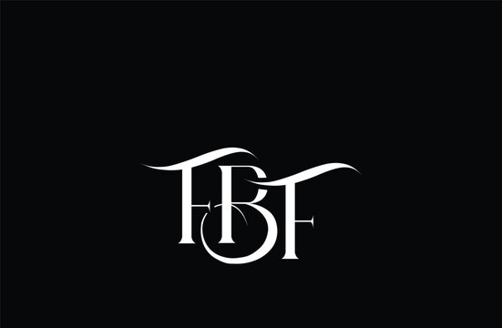 Initial FBF letter logo design. Elegant Monogram Logo Design with Decorative Elements and Typography