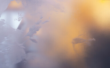 Soft Focus Abstract Swirls of Purple and Gold background