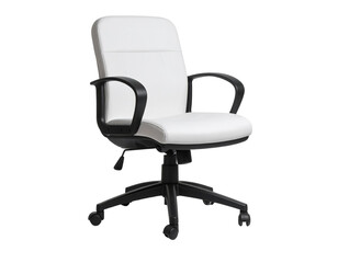 Fototapeta premium Comfortable white office chair on transparent background