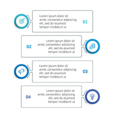 Business infographic template with 4 options or steps. Can be used for workflow layout, diagram, annual report, web design	

