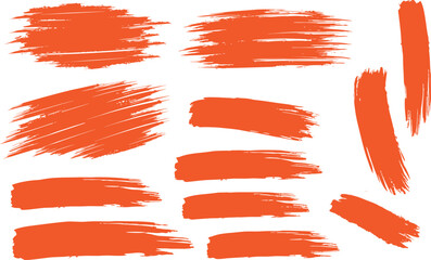 Obraz premium Colorful paint brush strokes. Color, pencil, marker, crayon paint texture highlight. Pen, chalk hand drawn underline, mark. Line, stroke, stripe, shape scribble. Sketch color brush, crayon, pencil bg