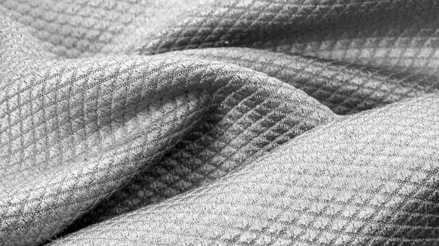 gray cotton fabric with an interesting pattern