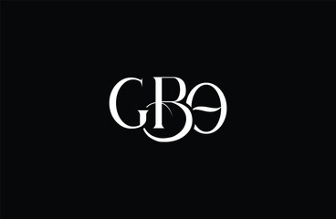 Initial GBO letter logo design. Elegant Monogram Logo Design with Decorative Elements and Typography