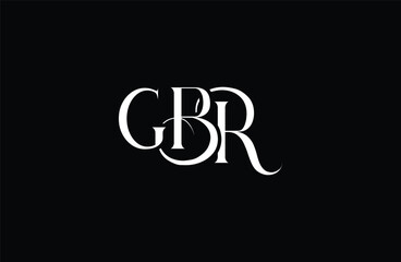 Initial GBR letter logo design. Elegant Monogram Logo Design with Decorative Elements and Typography