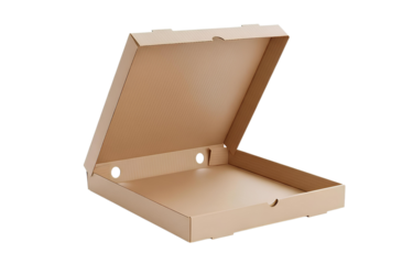 Blank pizza box mockup, cardboard packaging template for branding and design presentation