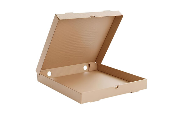 Blank pizza box mockup, cardboard packaging template for branding and design presentation