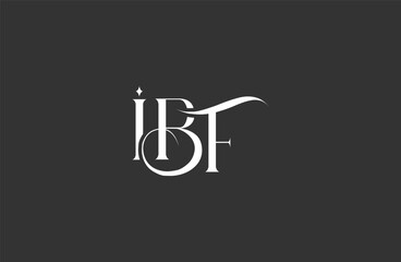 Initial IBF letter logo design. Elegant Monogram Logo Design with Decorative Elements and Typography