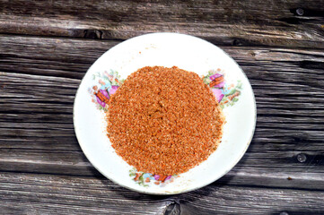 Potato seasoning spices, a combination of spices that will add delicious flavor to all sorts of potato dishes, usually made of mixture of sea salt, garlic granules, Paprika and pepper for fried potato