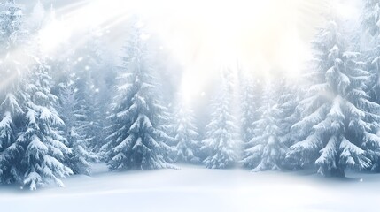 Fototapeta premium winter landscape with snow