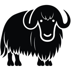 musk ox vector icon