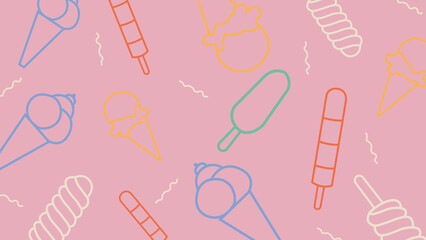 Pink frozen dessert background