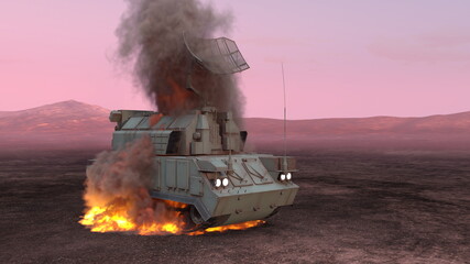 Fototapeta premium 戦車 3DCGレンダリング