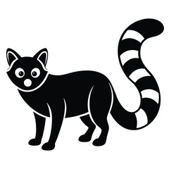 ringtail cat vector icon