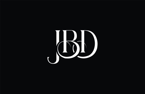Initial JBD letter logo design. Elegant Monogram Logo Design with Decorative Elements and Typography
