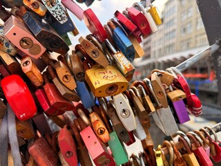 love lockers on the bridge
