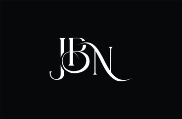 Fototapeta premium Initial JBN letter logo design. Elegant Monogram Logo Design with Decorative Elements and Typography