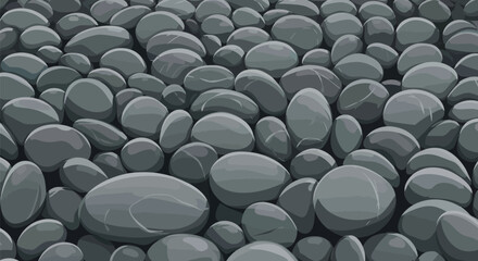 Fototapeta premium Serene Arrangement of Smooth Gray Stones Creates a Harmonious Pattern Landscape