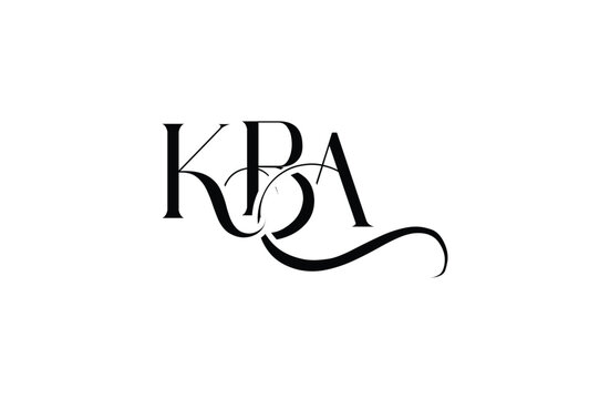 Initial KBA letter logo design. Elegant Monogram Logo Design with Decorative Elements and Typography