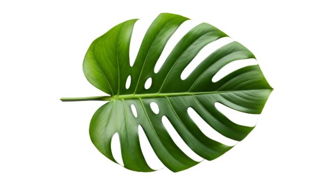 Monstera-Blatt – einzeln, transparenter Hintergrund, png