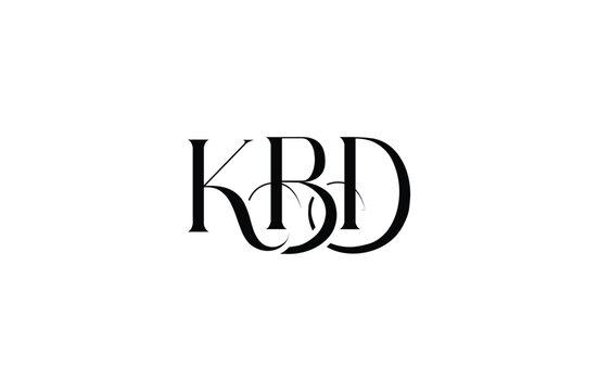 Initial KBD letter logo design. Elegant Monogram Logo Design with Decorative Elements and Typography