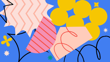 Bright pop elements background