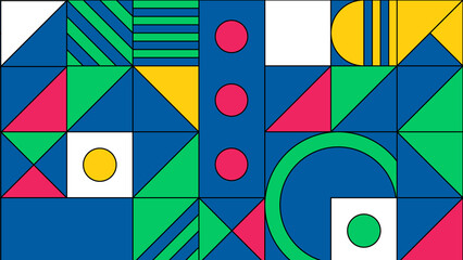 Bold geometric block background