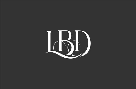 Initial LBD letter logo design. Elegant Monogram Logo Design with Decorative Elements and Typography