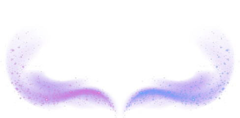 Abstract Purple Glitter Wings: Magical, Fantasy Design Element