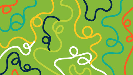 Playful orange squiggle background