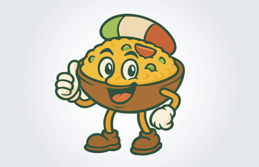 Risotto Mascot Cartoon Character Logo Template