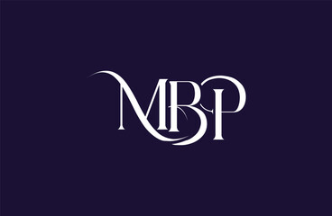 Initial MBP letter logo design. Elegant Monogram Logo Design with Decorative Elements and Typography