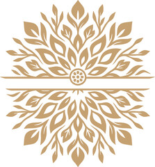 Floral Mandala Vector Art &ndash; Symmetrical Petal Design with Transparent Background