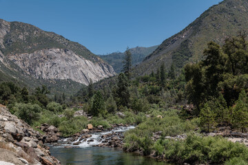 California State Route 140, Baccharis, Mariposa County. Metamorphic rock. Sierra Nevada. The Merced River is a 145-mile (233 km)-long tributary of the San Joaquin River
