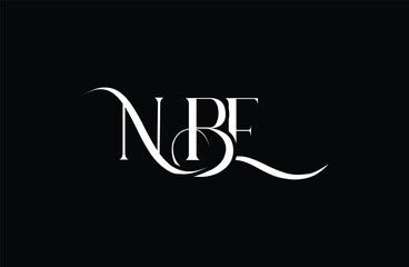 Initial NBE letter logo design. Elegant Monogram Logo Design with Decorative Elements and Typography